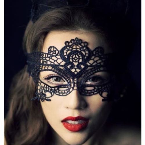 Masque Loup Dentelle Noir Soirée Libertine Coquine Carnaval Vénitien Mascarade Venise Libertin Cosplay Victorien Déguisement Coquin