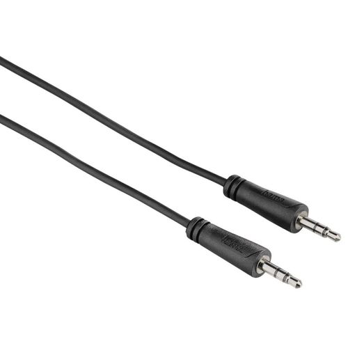 Hama Câble audio, jack mâle - mâle, 3,5mm. Stéréo. 1,5m Noir