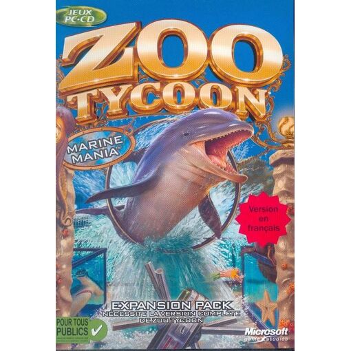 Jeu Zoo Tycoon : Extension Marine Mania – Version Française Pour PC – Bon état