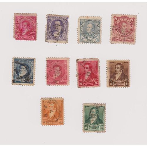 Lot De Timbres Timbre Argentine General Ancien Vieux Usés Oblitérés