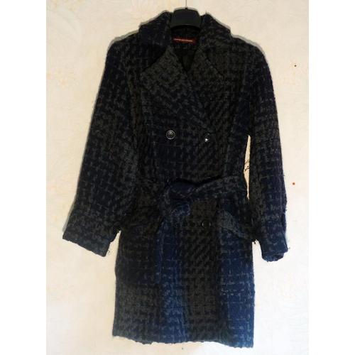 Manteau Comptoir Des Cotonniers Laine 36 Bleu 