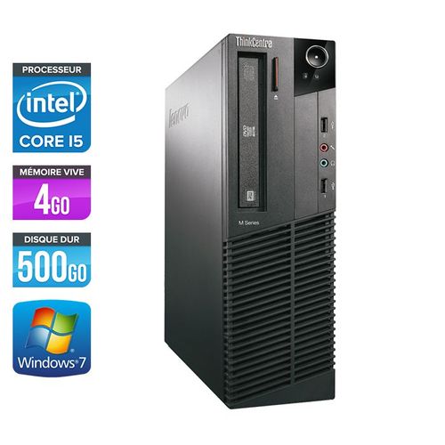 Lenovo ThinkCentre M82 SFF - Intel Core i5-3470 / 3.20 GHz - RAM 4 Go - HDD 500 Go - DVDRW - GigaBit Ethernet - Windows 7 Professionnel