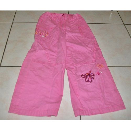 Pantalon Pop Flower Coton 5 Ans Rose