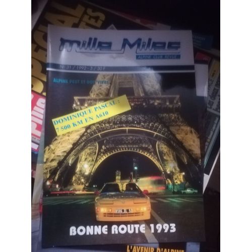 Mille Miles 31 De 1992 Tour Corse,Alpine A610,Martin,Alpine A108