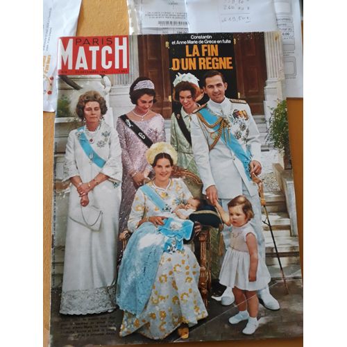 Revue Paris Match Numéro 976 Année 1967 .Constantin Et Anne Marie De Grece En Fuite .La Fin D Un Règne