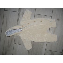 Combinaison Baby Club Pantalon Lapin A Capuche Coton 3 Mois Crème 