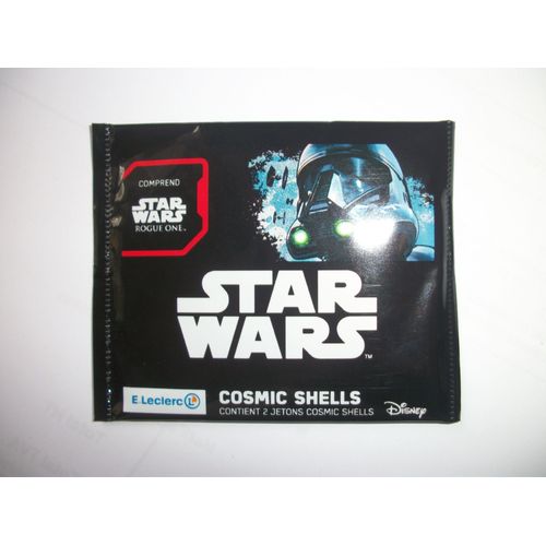 Pochette Neuve 2 Jetons Star Wars Cosmic Shells E. Leclerc Disney