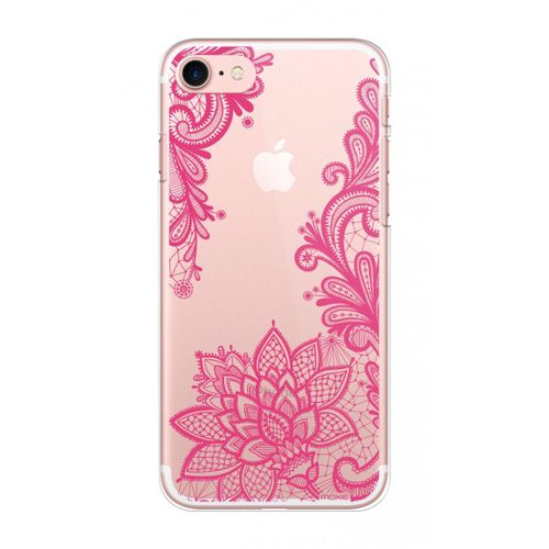 Coque Crystal Lace Rose Pour Iphone 7