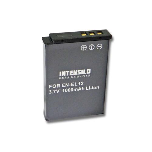 INTENSILO Li-Ion Batterie 1000mAh 3.7V pour appareil photo, caméra Nikon CoolPix S9300, S9400, S9500, S9600, S9700 comme EN-EL12