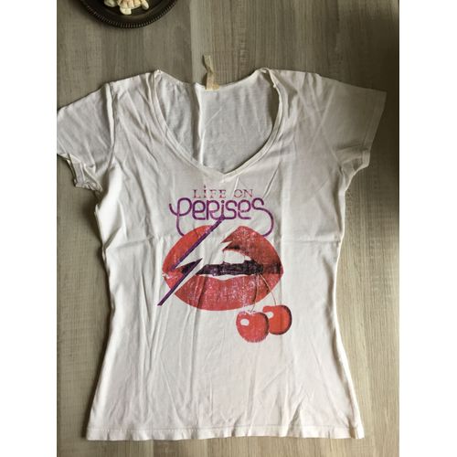 T-Shirt Le Temps Des Cerises Coton M Blanc