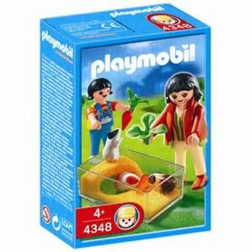 Playmobil 4348 - Enfants Avec Terrarium Et Cochons D'inde