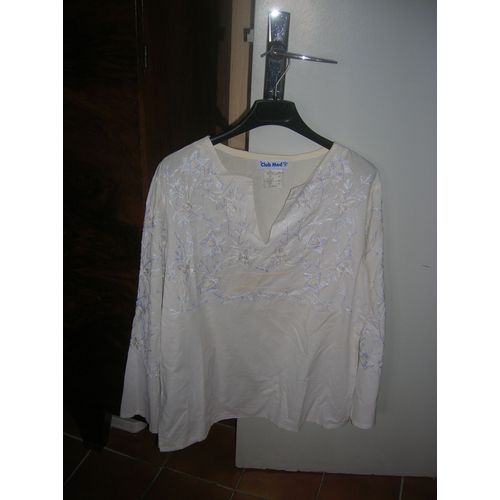 Tunique Club Med Coton 40 Blanc Cassé
