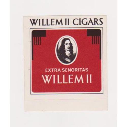 Autocollant Cigars Willem Ii  Extra Senoritas ( 7 X 7 Cm ) Années 80 