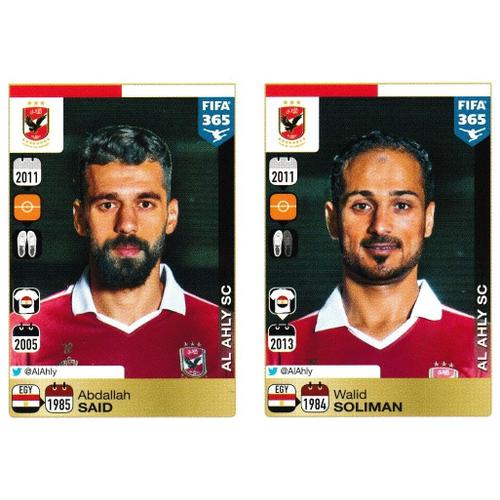 N°305 / N°306 - Stickers Image Panini Fifa 365 ( 2016 ) - Abdallah Said / Walid Soliman - Al Ahly Sc