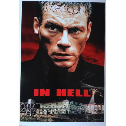 Affiche / Poster Du Film "In Hell" Avec Jean-Claude Van Damme - 29,7 X 42 Cm