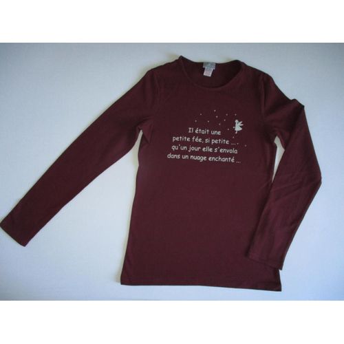 Tee-Shirt Manches Longues Fée Bordeaux Cyrillus 12 Ans