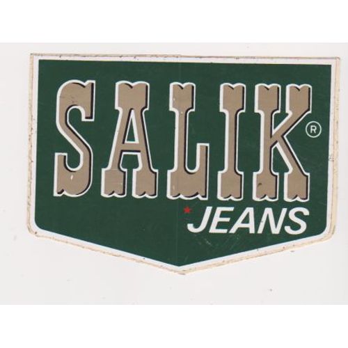 Autocollant Salik Jeans ( 12 X 8 Cm ) Années 70 