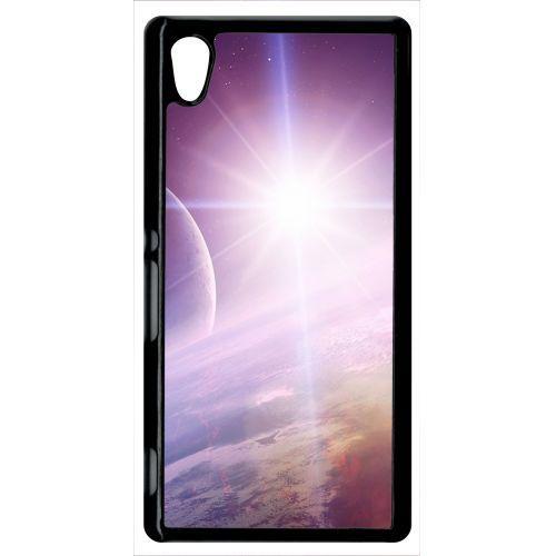 Coque - Espace Terre - Compatible Avec Sony Xperia M4 Aqua - Plastique - Bord Noir