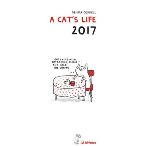 Calendrier 2017 - A Cat's Life -  Gemma Correll - 14,5x42 Cm