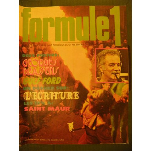 Formule 1 N 43 De 1975 / Poster De Georges Brassens + Dossier / Gulf Ford Saint Maur 