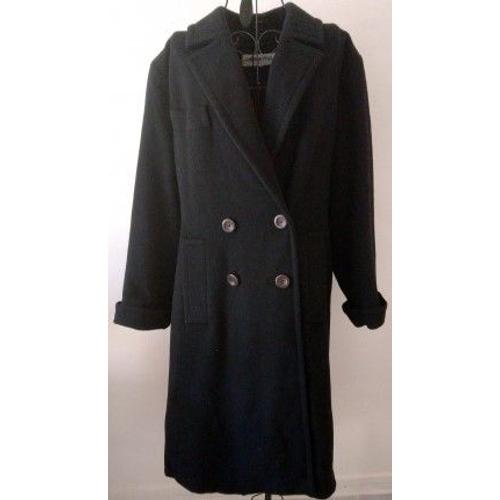 Manteau Yves Saint Laurent Vintage Années 90 Cachemire 42 Noir 