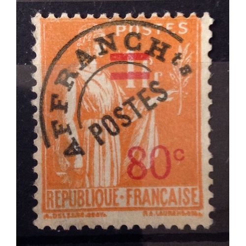 France - Préoblitéré Paix 80c / 1f Orange (Très Joli N° 74) Obl - Année 1922 - N12435