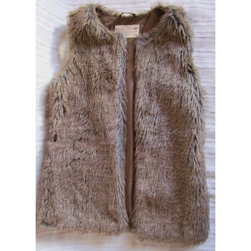Gilet Sans Manche Fausse Fourrure 12 Ans Marron