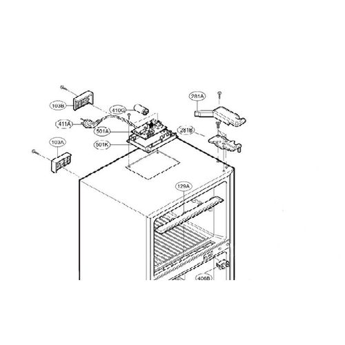 CHARNIERE DE PORTE SUPERIEURE CONG POUR REFRIGERATEUR LG - AEH31741901