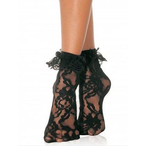 Socquettes En Dentelle Noire Femme Taille Unique