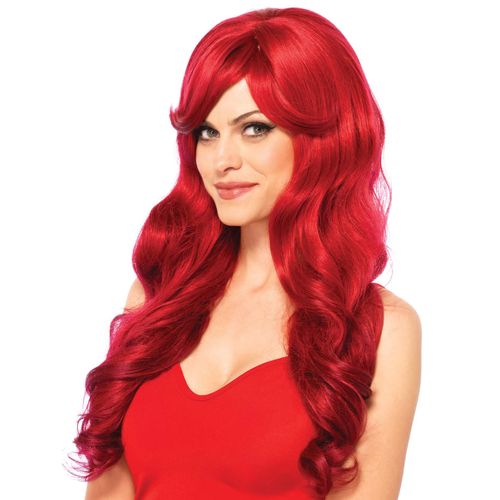 Perruque Longue Rouge Femme Taille Unique