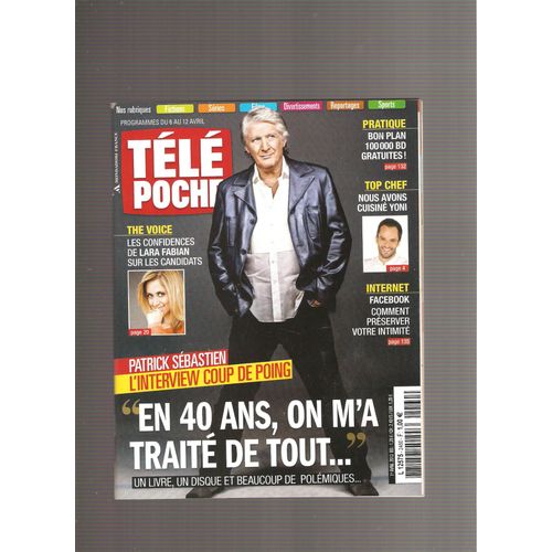 Télé Poche 2460 Lara Fabian Patrick Sebastien 