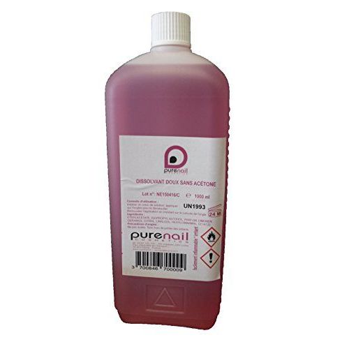 Grand Dissolvant Doux Sans Acétone 1 Litre, Pour Ongles Et Faux Ongles, Offre Promotion 