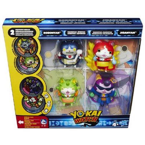 Yokai Watch Coffret De 4 Figurines+4 Medaillons