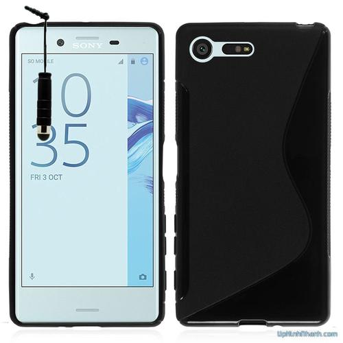 Sony Xperia X Compact 4.6" (Non Compatible Xperia X): Housse Etui Pochette Coque Silicone Gel S Line - Noir + Mini Stylet