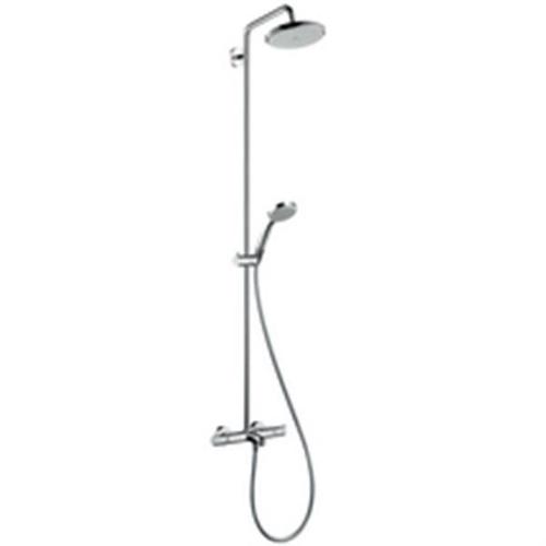 Hansgrohe-Ensemble de douche Showerpipe CROMA 220 bain-douche thermostatique EcoStat chromé Réf 27223000