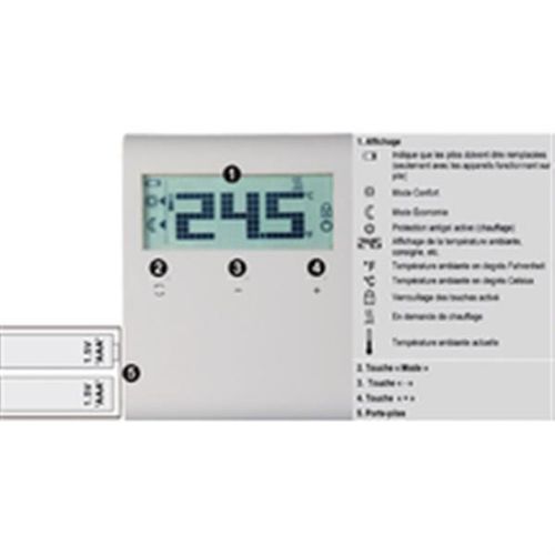 Siemens-Thermostat D Ambiance Sans Programmation Alimentation Secteur Réf Rdd100   S55770-T275