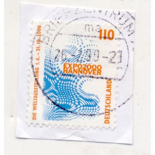 Timbre Deutschland : Die Weltausstellung, Expo 2000 Hannover, Timbre Oblitéré, 110. Pas De Mention Bundespost