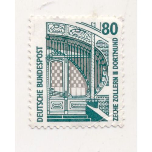 Timbre Allemagne, Bundespost : Zeche Zollern I I Dortmund (Mine De Charbon), Timbre Non Oblitéré, Valeur 80