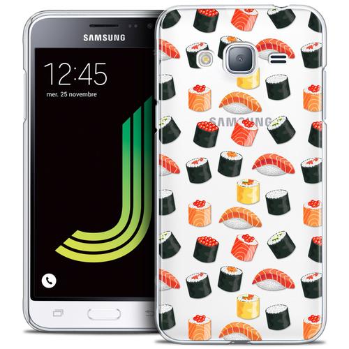 Caseink - Caseink Coque Housse Etui Pour Samsung Galaxy J3 2016 (J320) [Crystal Hd Collection Foodie Design Sushi - Rigide - Ultra Fin - Imprimé En France]