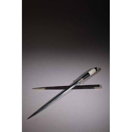 Grand Stylet Corse Manche En Ébène Et Cerf