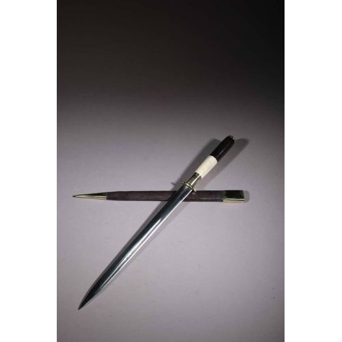 Grand Stylet Corse Manche En Ébène Et Cerf