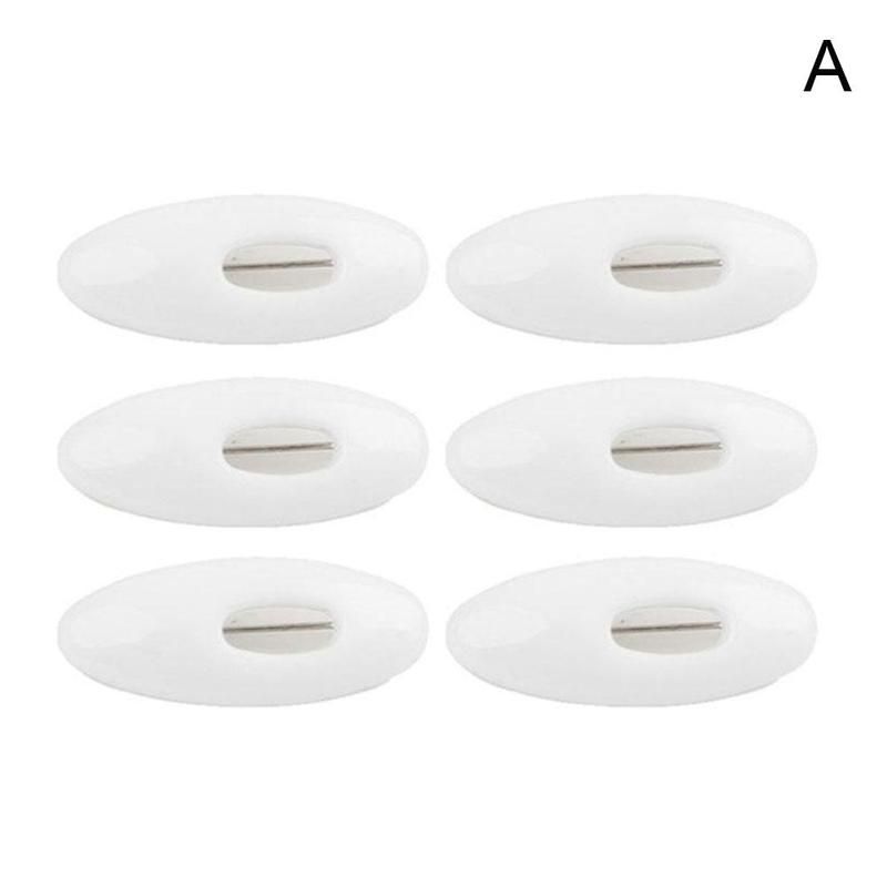 6 Pieces En Plastique Musulman Hijab Broche Echarpe Femmes Broche Clips Accessoires- White