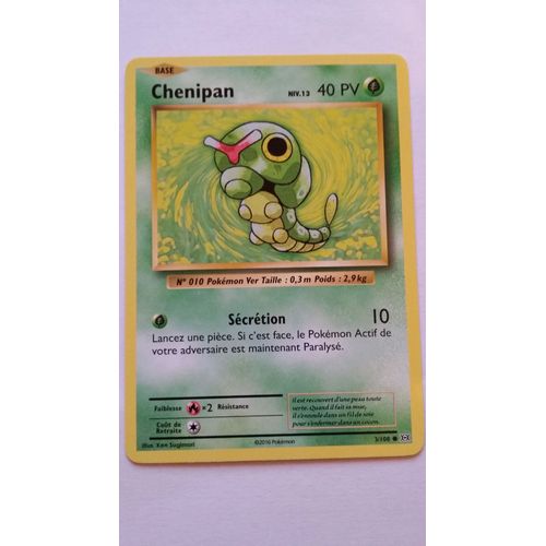 Chenipan 3/108 Série Evolutions Carte Pokemon Francaise