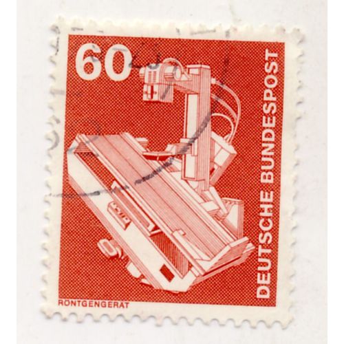 Timbre Allemagne, Bundespost :  Timbre Oblitéré Röntgengerat (Appareil De Radiographie), Valeur 60