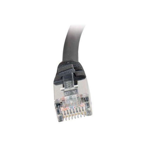 C2G Cat5e Booted Shielded (STP) Network Patch Cable - Cordon de raccordement - RJ-45 (M) pour RJ-45 (M) - 4 m - STP - CAT 5e - moulé - noir
