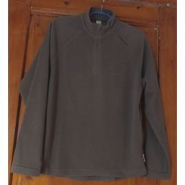 Sweat Avec Encolure Zippée - Quechua De Decathlon Creation - Taille S (88/91cm) - Marron Clair/Taupe - 100% Polyester Fibre Stratermic