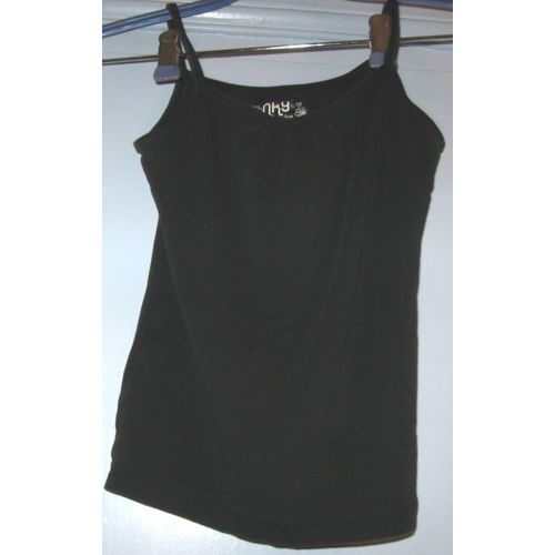 Débardeur Pour Fille Noir N K Y - 10 Ans (140 Cm) - Fines Bretelles - 100%Coton