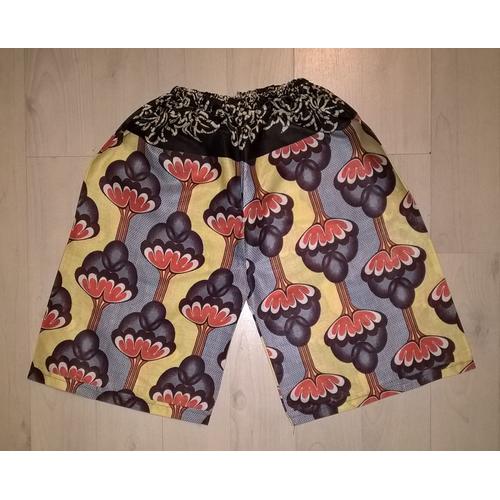 Jupe Culotte Fait Main Coton 8 Ans Motifs Tribal Multicolore 