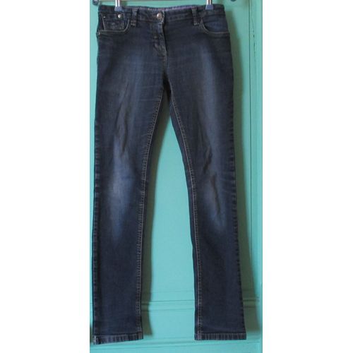 Jean Bilook Bleu - 14 Ans (156cm) - Fermeture Éclair + Bouton - 2 Poches Devant/2 Poches Derrière - 98% Coton/2% Élasthane