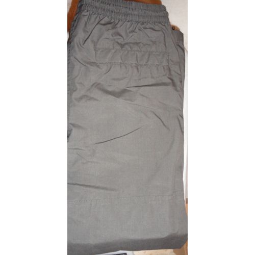 Jogging Gris Doublé - Taille À Réglage Élastique - 2 Poches Devant - 1 Poche Derrière - Taille 32 - 35% Coton + 65% Polyester